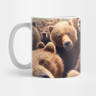 Bear Grizzly Wild Nature Funny Happy Humor Photo Selfie Mug